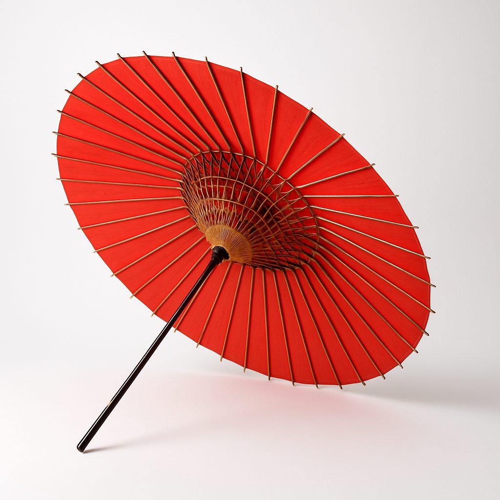 Ombrelle papier rouge (wagasa) personnalisable
